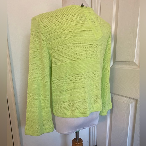 Dolcezza Lime Green Knit Cardigan - Picture 7 of 10